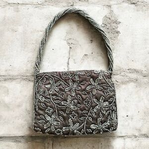 Moyna Silk Beaded Mini Evening Bag NWOT